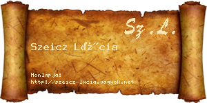 Szeicz Lúcia névjegykártya